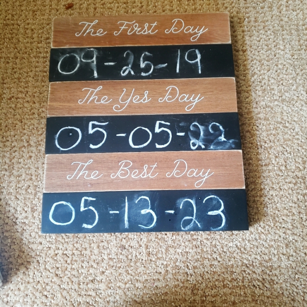 First day, yes day, best day sign